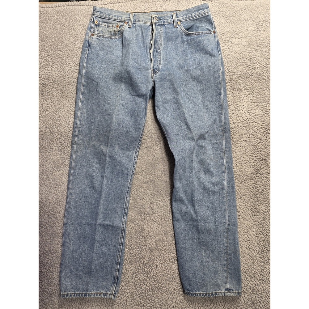 VTG Levis Jeans Mens 38x32 Blue 501 Medium Wash WPL 423 Faded American Denim USA